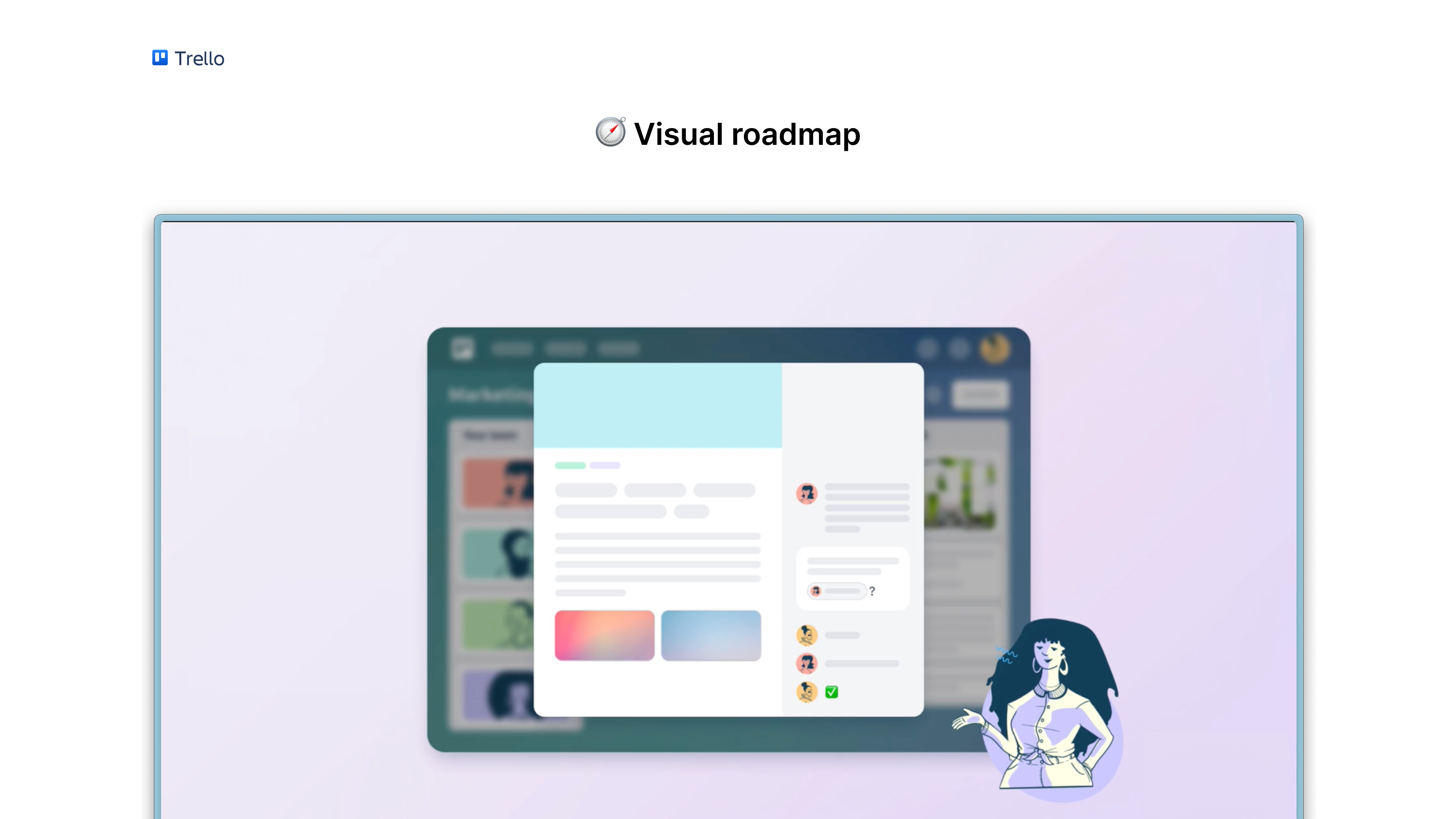 Trello visual roadmap