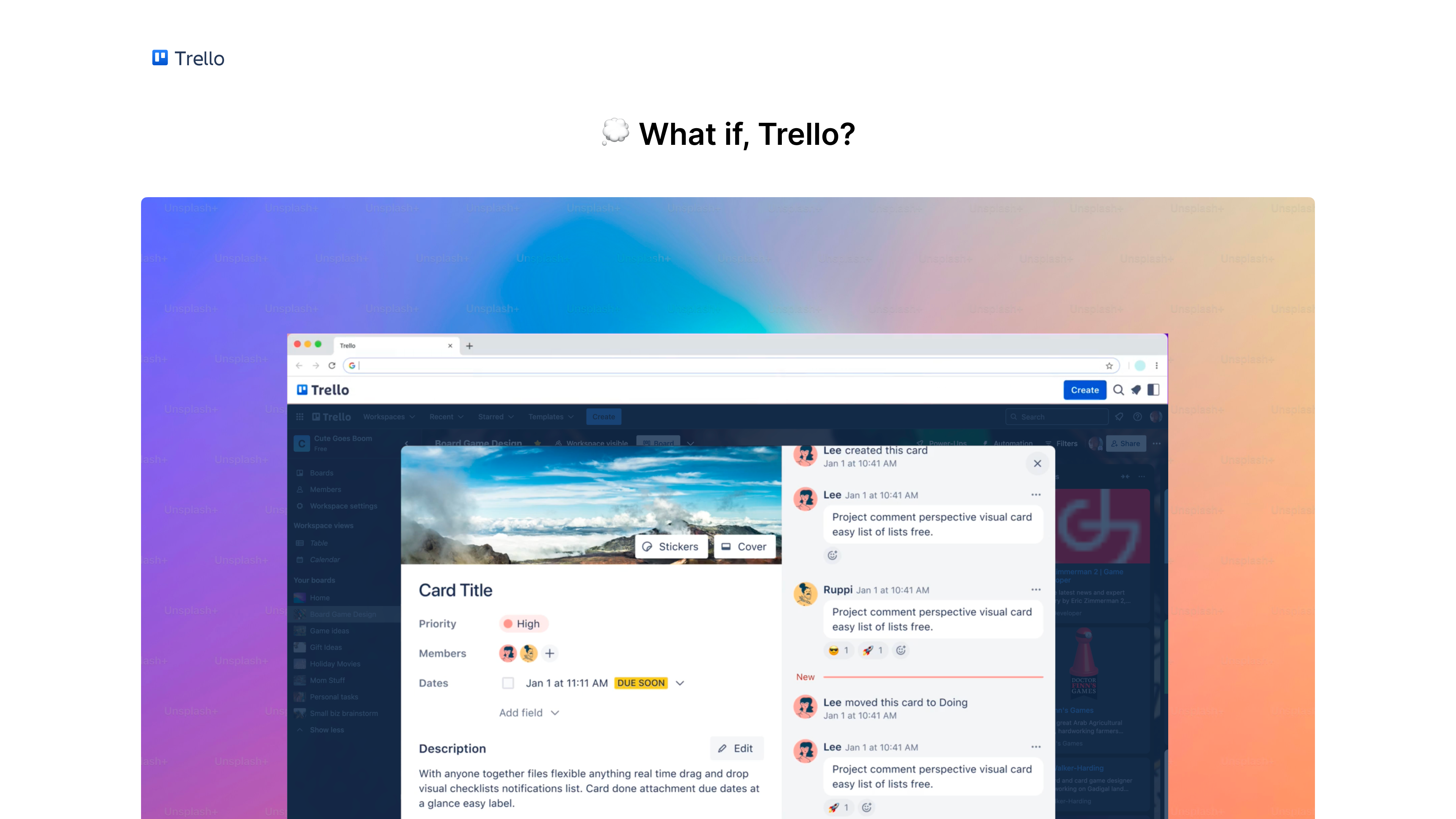 What if, Trello?